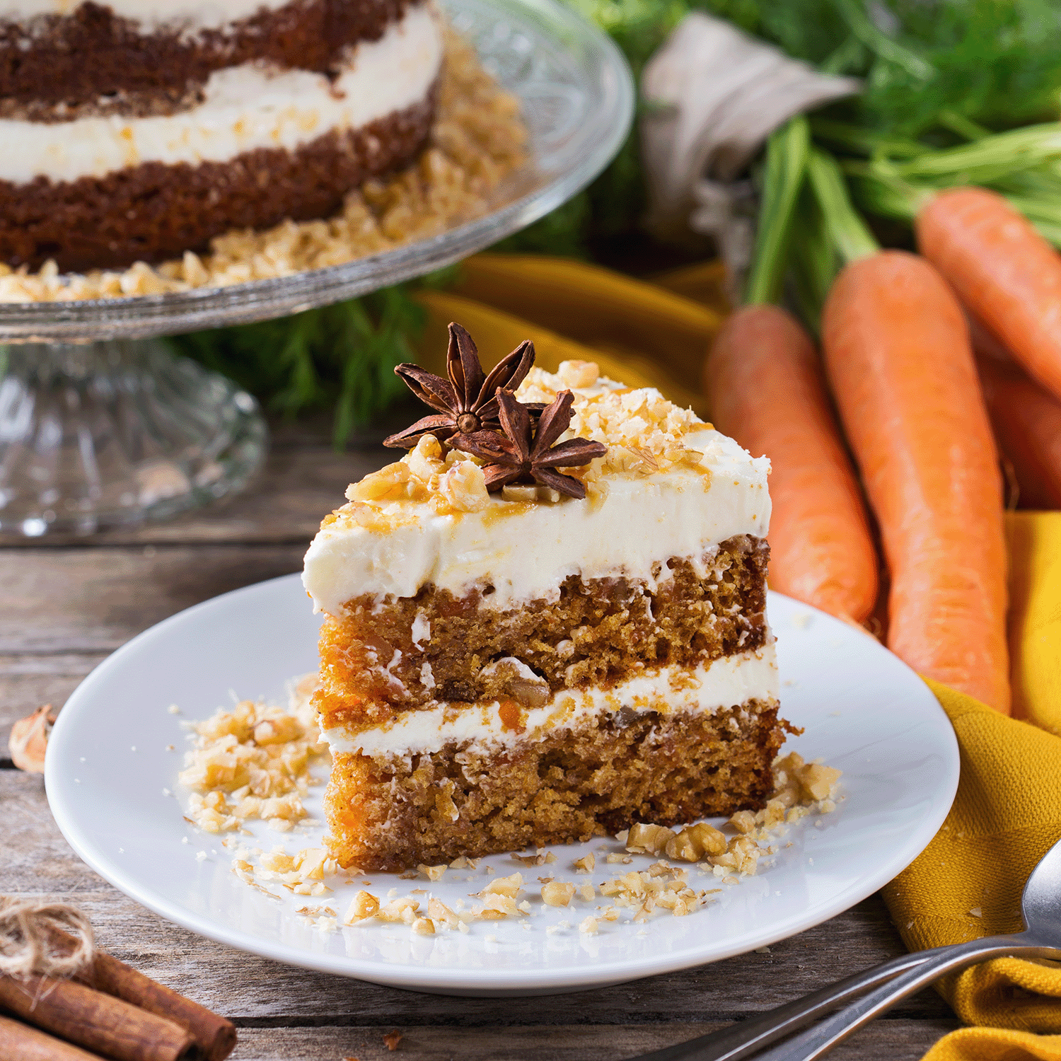 A slice of layered carrot cake inspires the Ginger Spice Cake: Carrot & Vanilla Scented Fall Wax Melt (2.5 oz) by Tuscany Candle® SEASONAL, capturing cozy fall aromas for your home.
