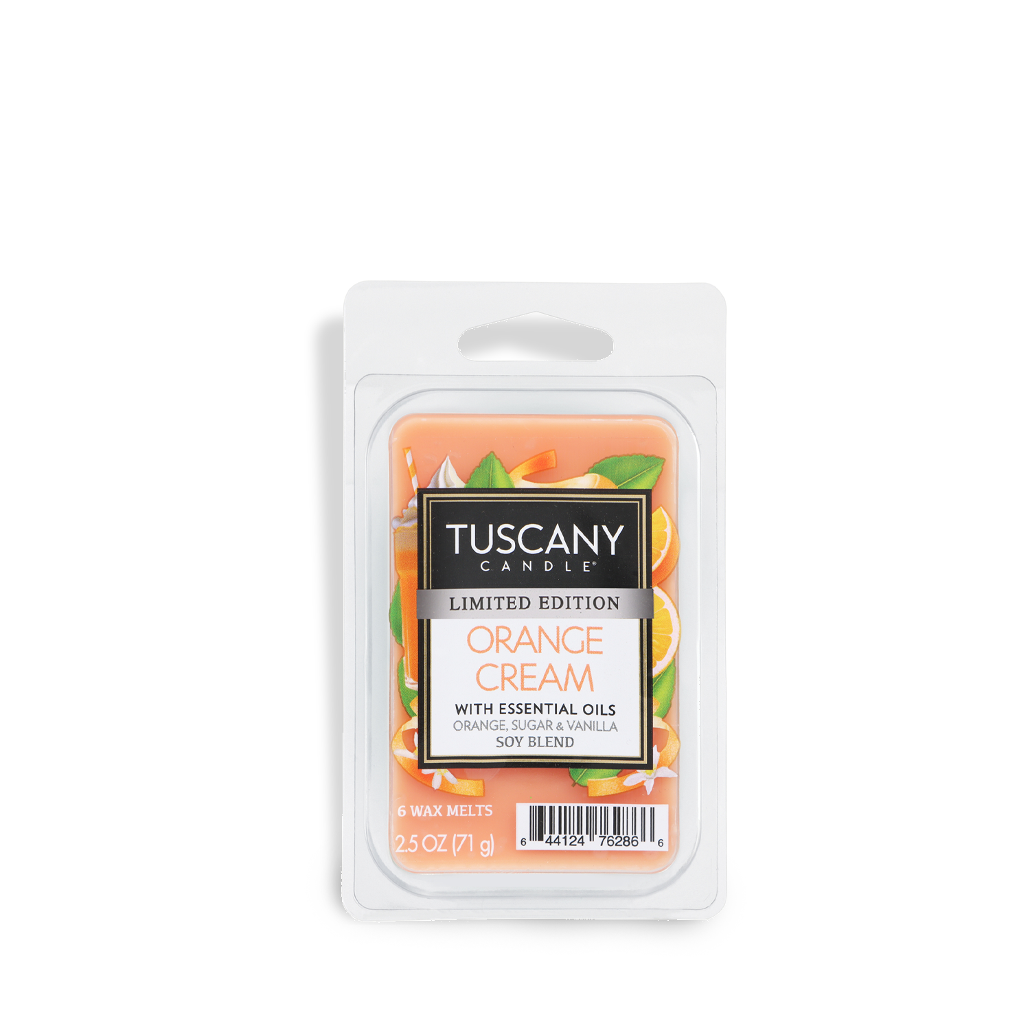 Tuscany Candle® SEASONAL Orange Cream: Orange & Vanilla Scented Spring Wax Melt (2.5 oz) features essential oils and citrus packaging, delivering a refreshing orange-vanilla fragrance to your home.
