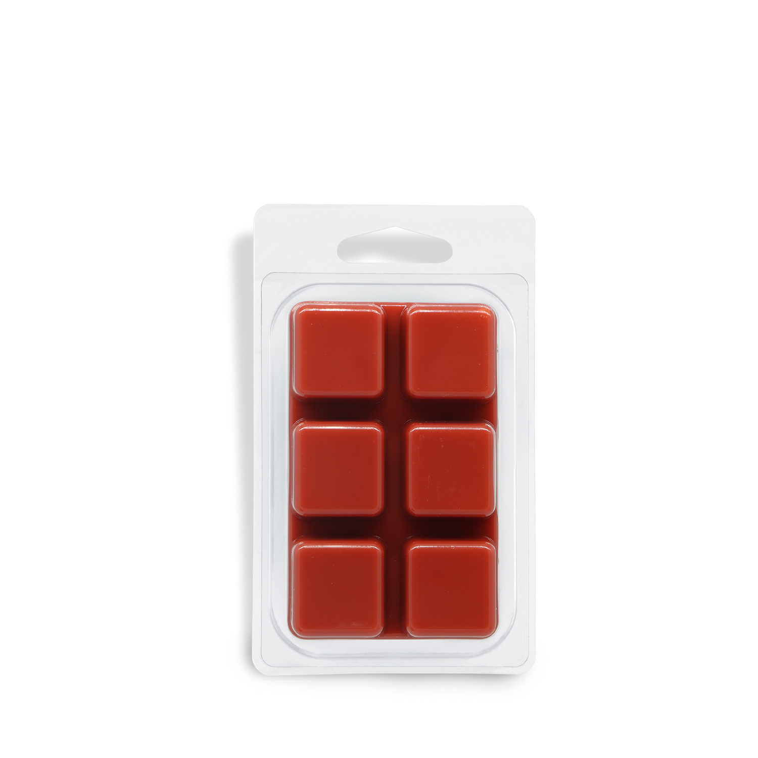 Six red wax cubes of Tuscany Candle® SEASONAL Mystic Apples: Caramel Apple Scented Halloween Wax Melt (2.5 oz) in a clear plastic clamshell package with a white backing, designed for use in wax warmers.