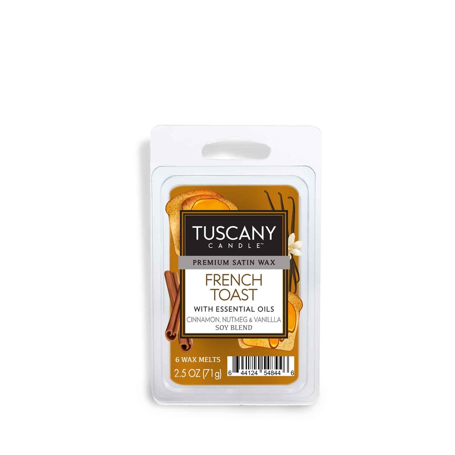 Tuscany Candle® French Toast Scented Wax Melt (2.5 oz) is a delightful fragrance that will transport you to the heart of Italy. This wax melt tart bar offers a strong and long-lasting scent, perfect for filling your space.