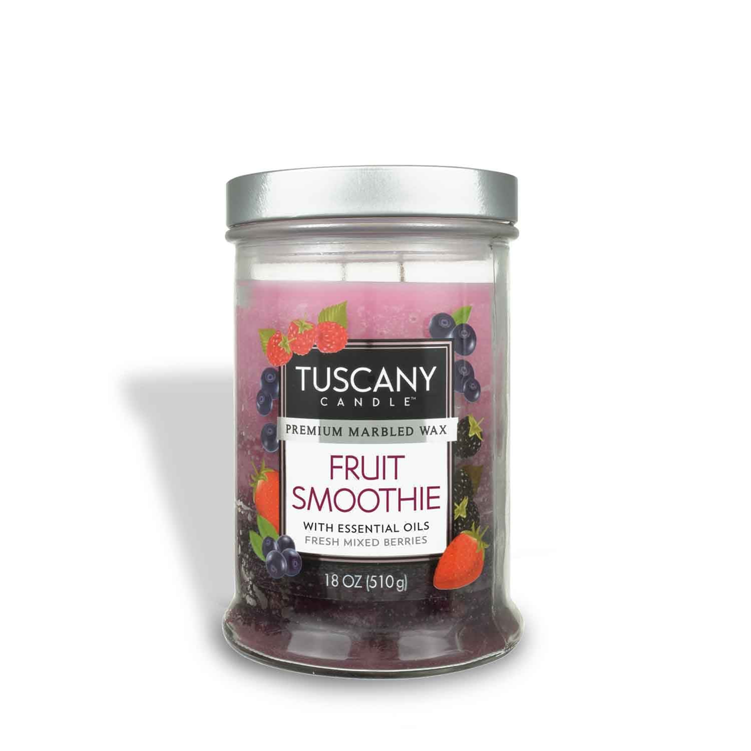 Fruit Smoothie Long-Lasting Scented Jar Candle (18 oz) by Tuscany Candle.