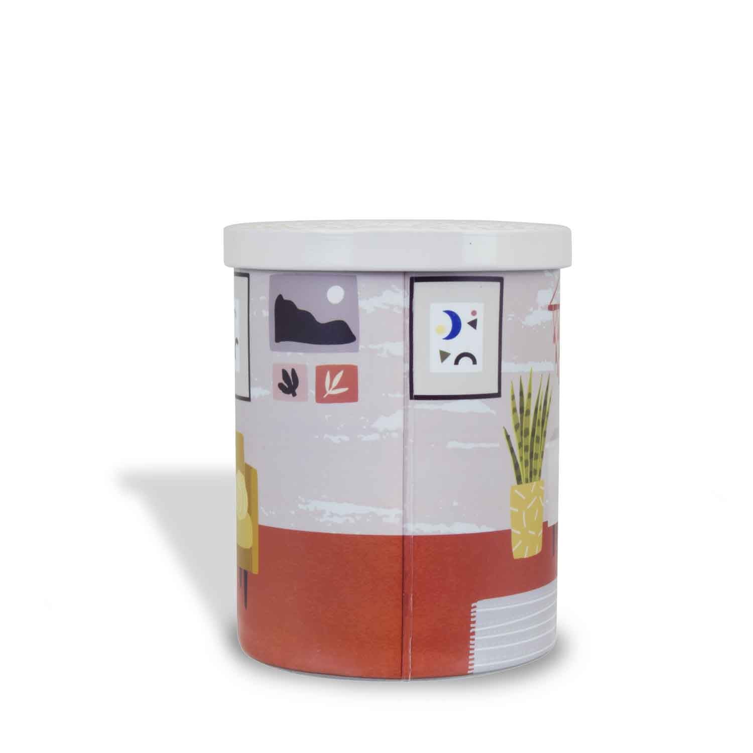 A Lazy Days Scented Jar Candle (14 oz) from the Tuscany Candle® EVD brand, designed to neutralize pet odors with the help of enzymes.