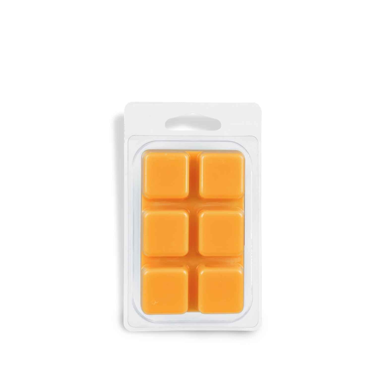 A pack of Papaya Mango Scented Wax Melt (2.5 oz) cubes from Tuscany Candle® on a white background.
