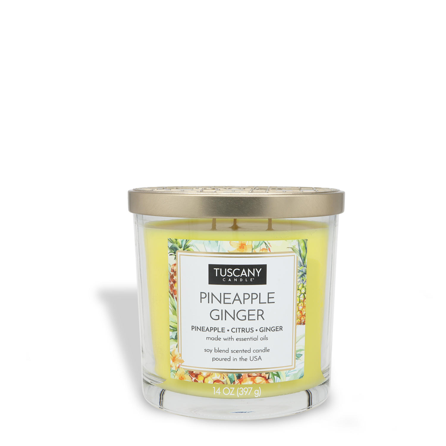 Pineapple Ginger Long-Lasting Scented Jar Candle (14 oz)