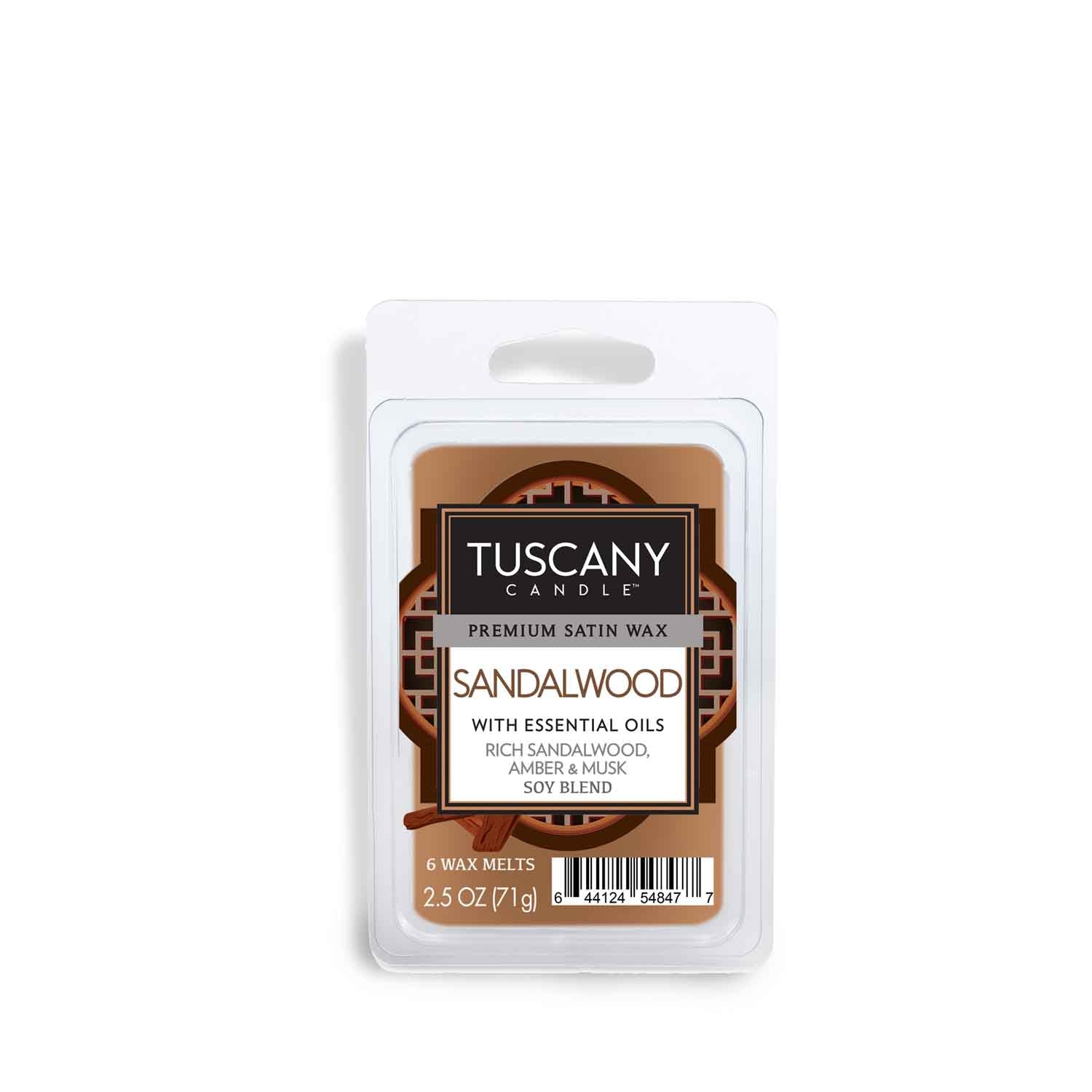 A Sandalwood wax melt bar from Tuscany Candle