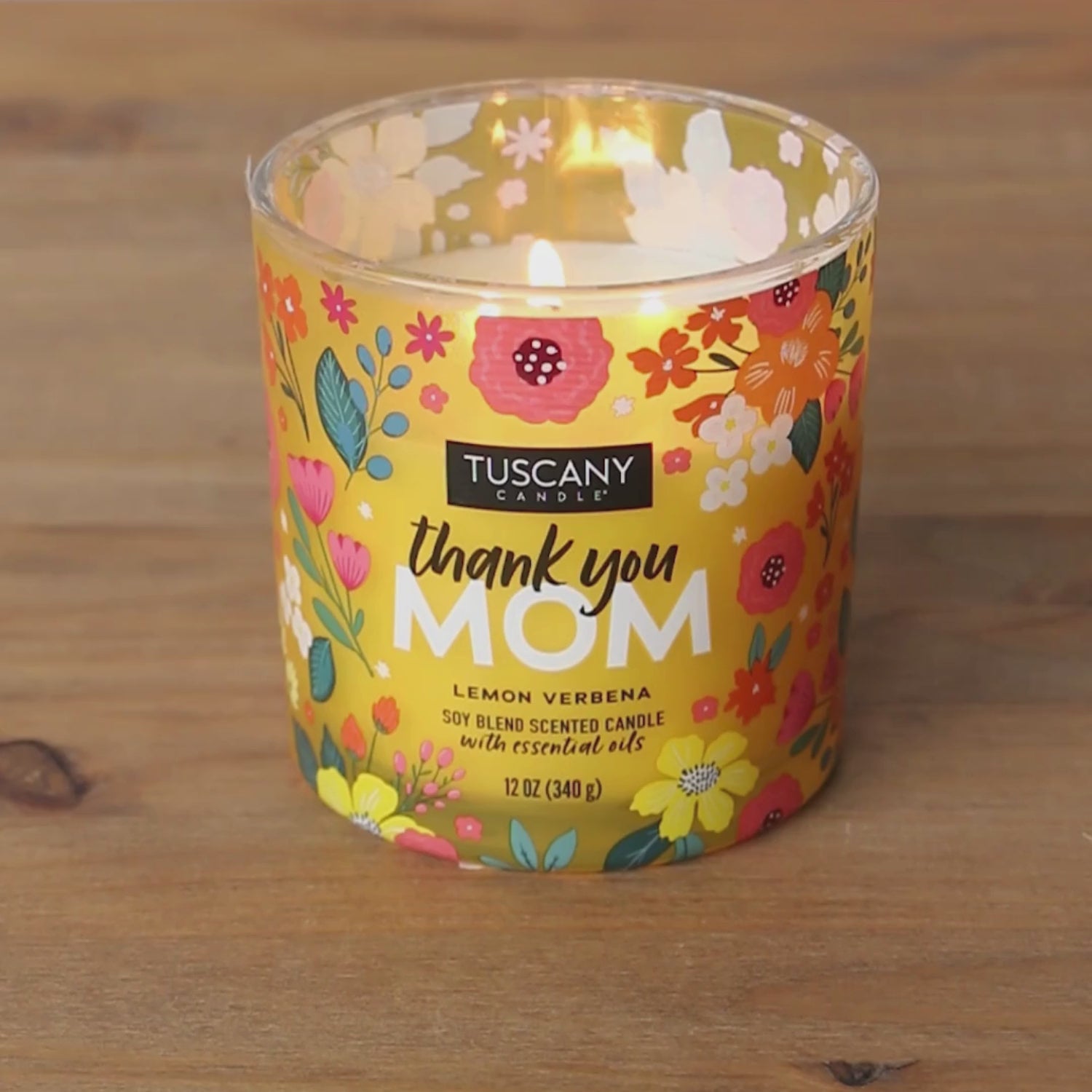 Thank You Mom: Lemon Verbena Scented Candle (12 oz)