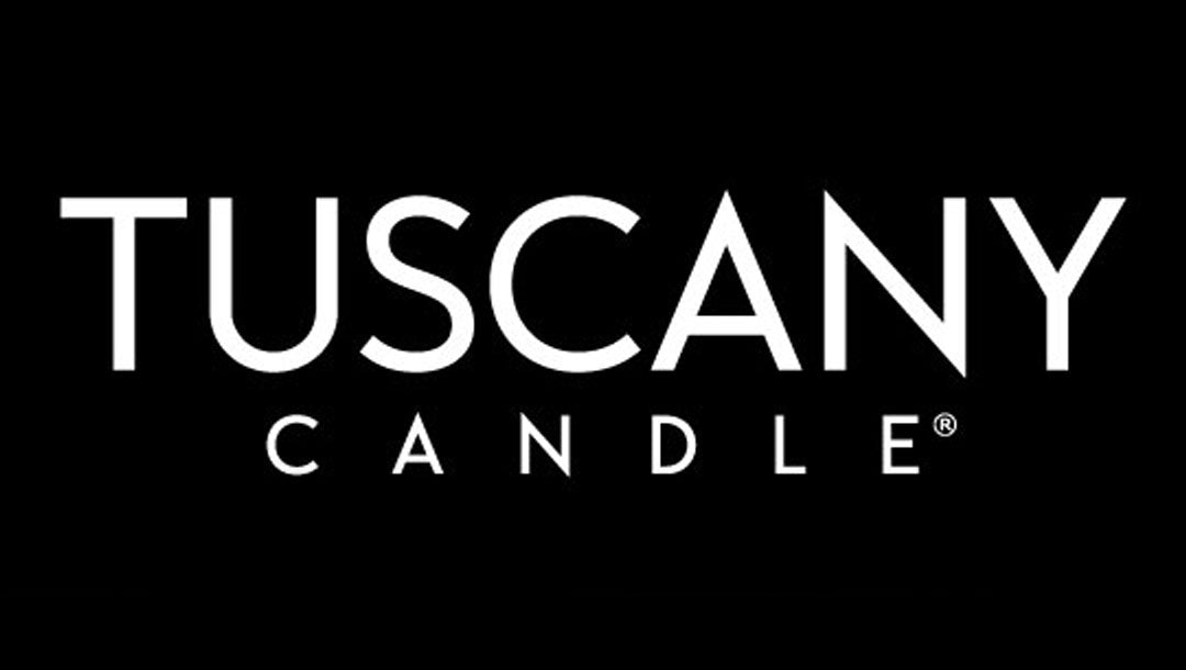 Tuscany Candle® DIGITAL Gift Card logo on a black background for online shopping.