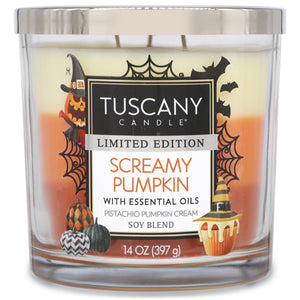 Screamy Pumpkin Long-Lasting Halloween Scented Jar Candle (14 oz)