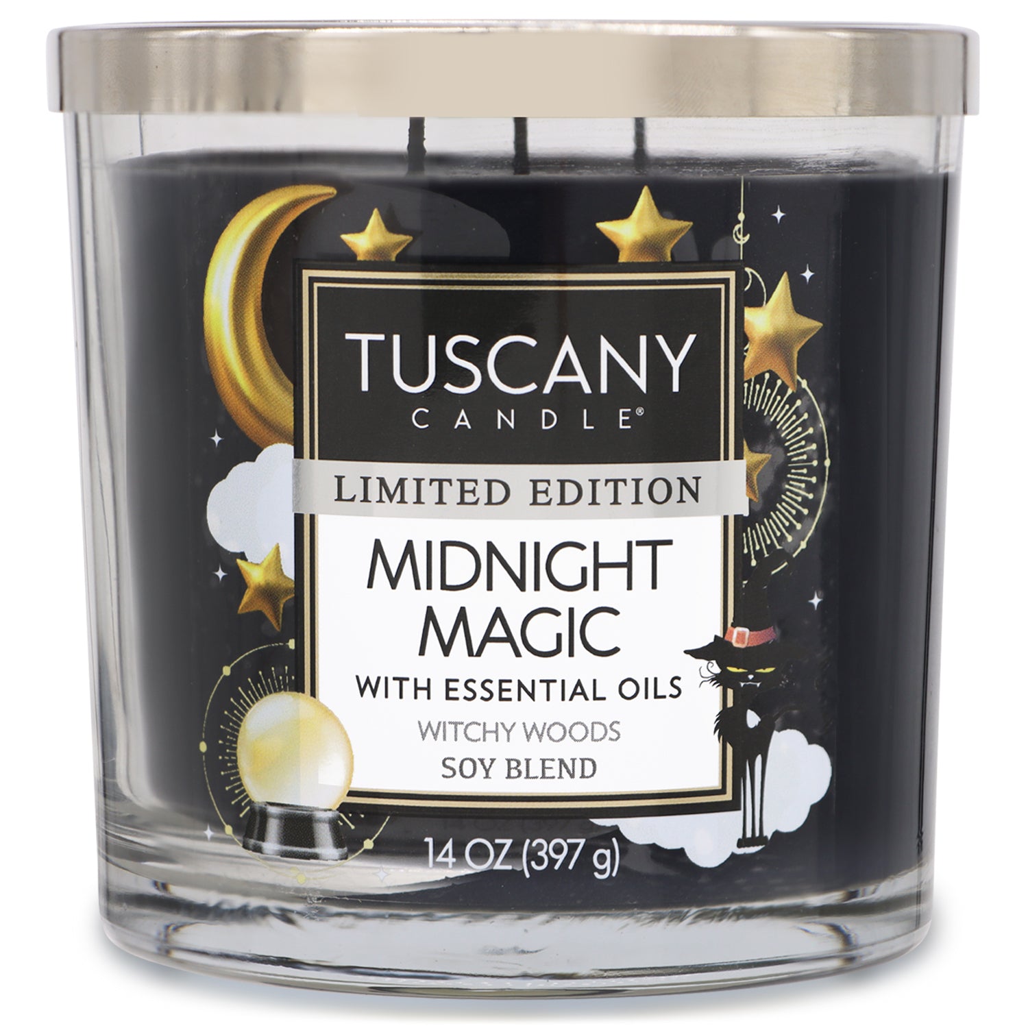 Midnight Magic Long-Lasting Halloween Scented Jar Candle (14 oz)
