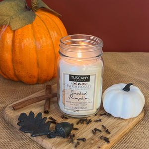 Smoked Pumpkin Scented Jar Candle (12 oz) – Farmhouse Fall Collection