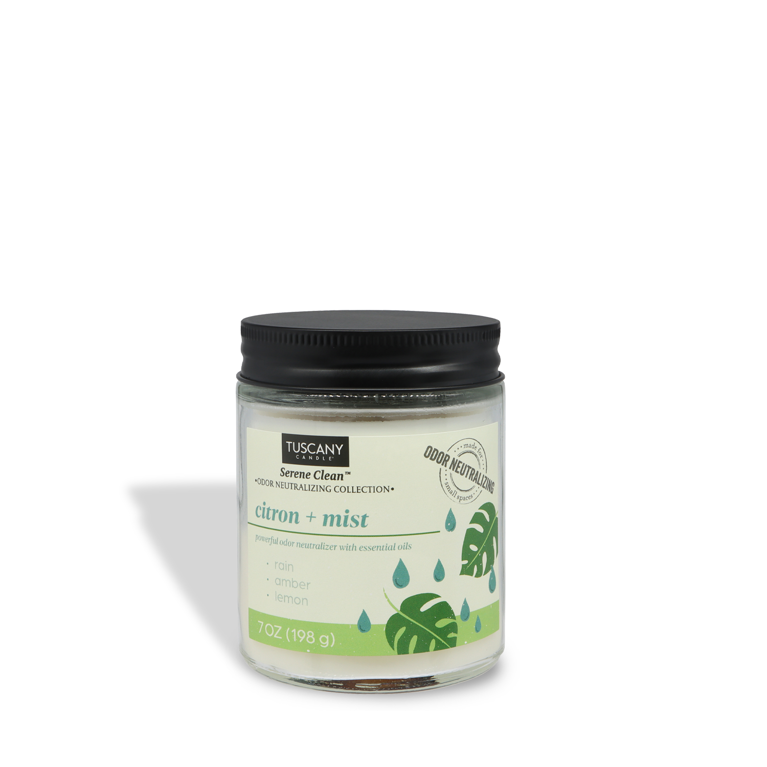 The Tuscany Candle® Everyday Citron + Mist Scented Odor Neutralizing Candle (7 oz) from the Serene Clean Collection features a refreshing blend of rain, amber, and lemon to freshen any room.