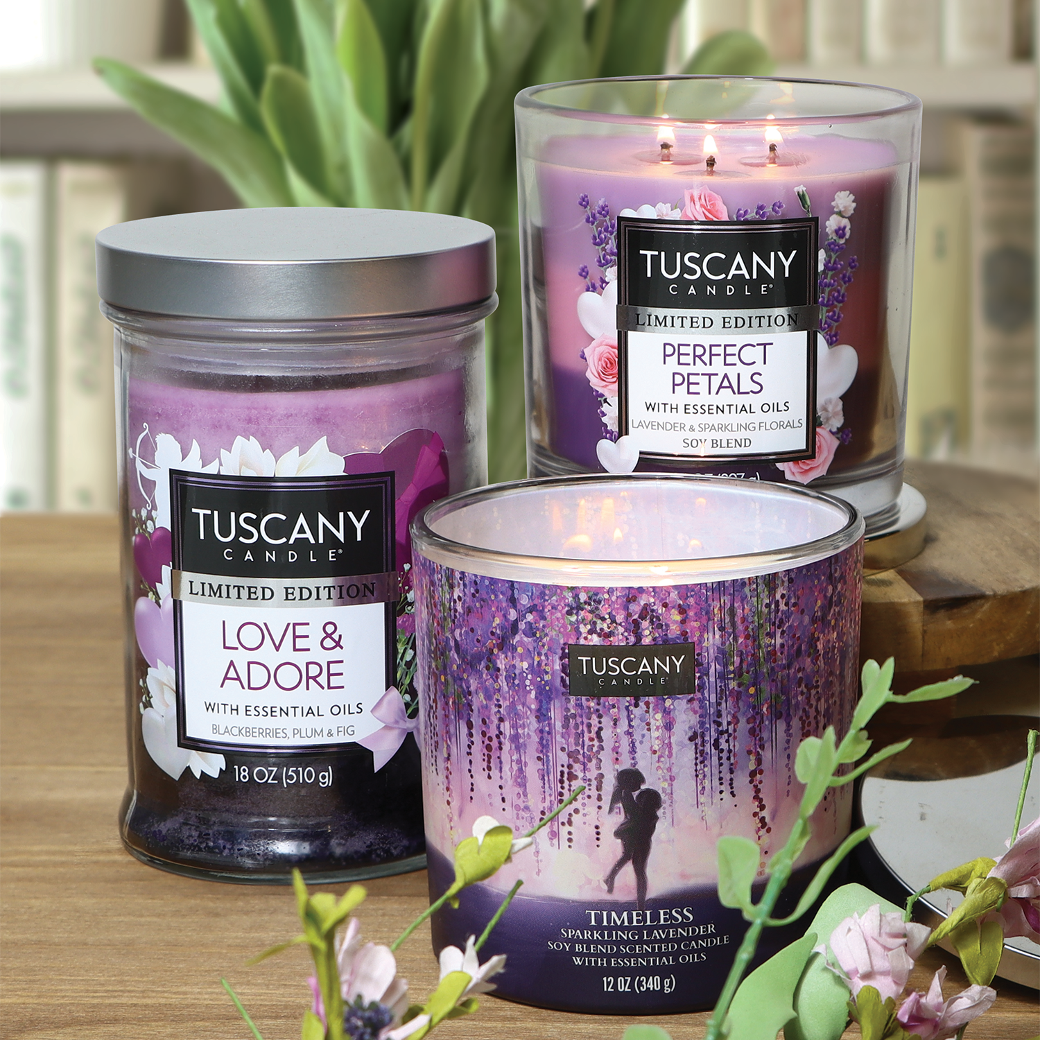 Explore the essence of Tuscany with our Perfect Petals Long-Lasting Scented Jar Candle (14 oz) by Tuscany Candle® SEASONAL that captures the enchanting beauty and timeless romance of this picturesque region. Immerse yourself in the warm glow and captivating frag