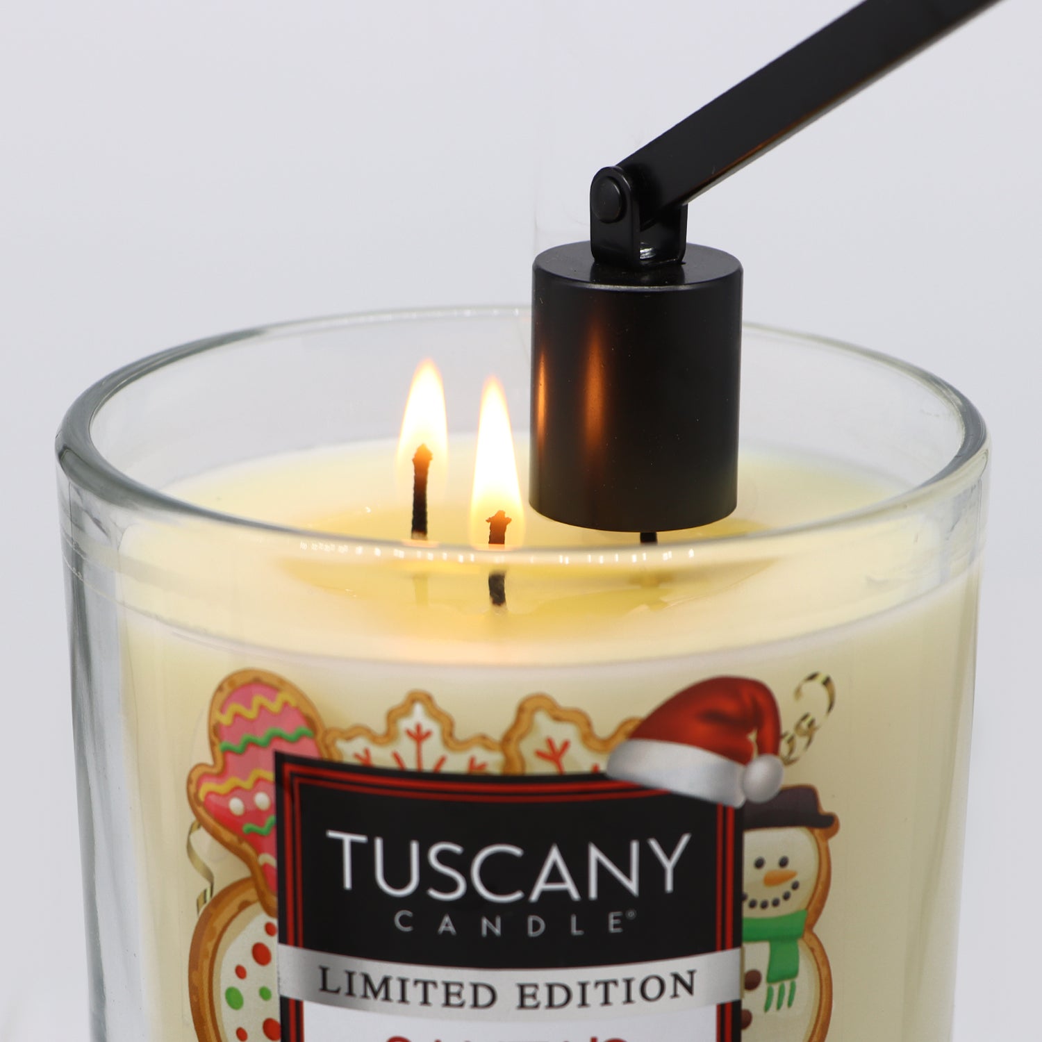 Tuscany Candle limited edition 3-Piece Candle Care Set with stainless steel elements.