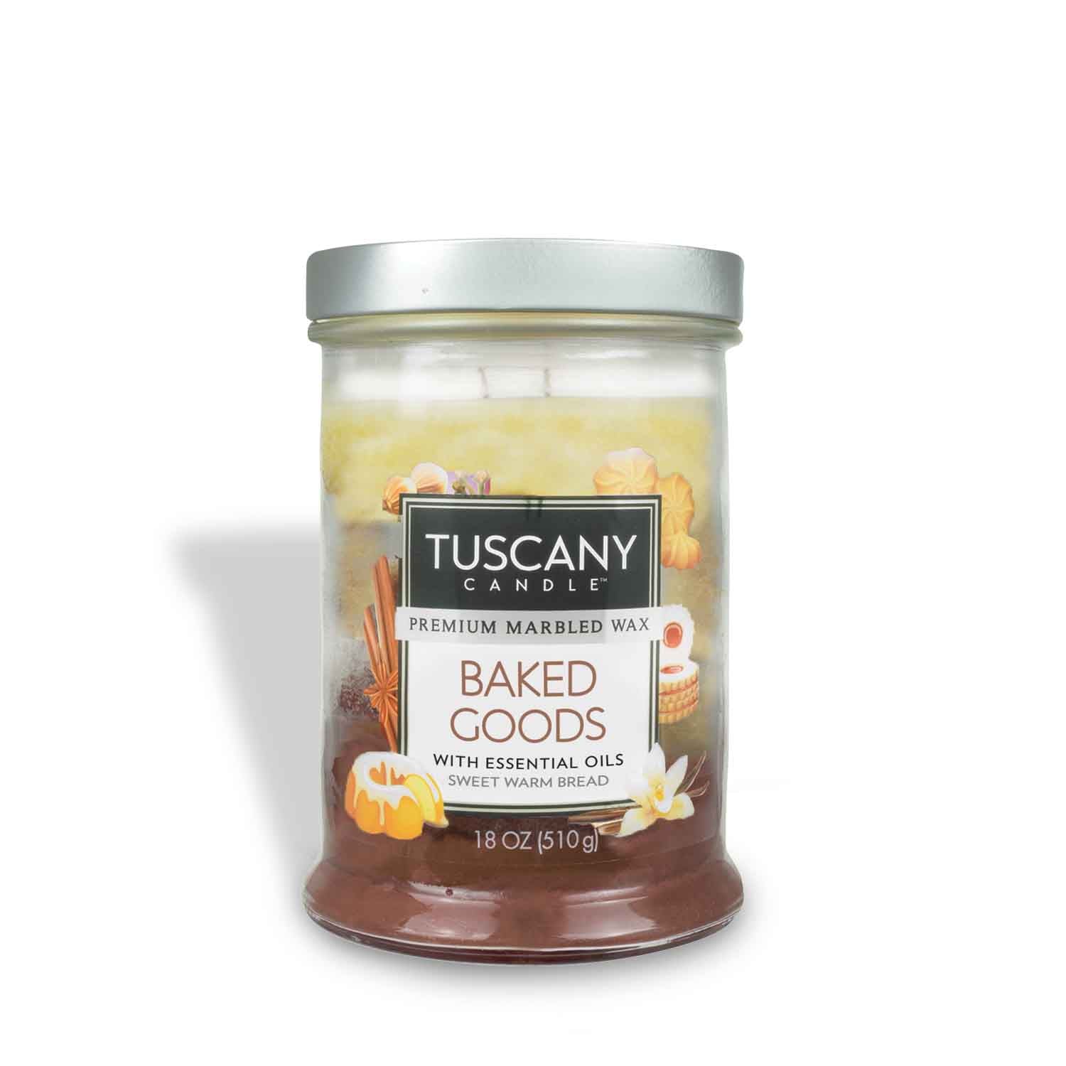 Tuscany Candle® EVD - Baked Goods Long-Lasting Scented Jar Candle (18 oz) with fragrances.