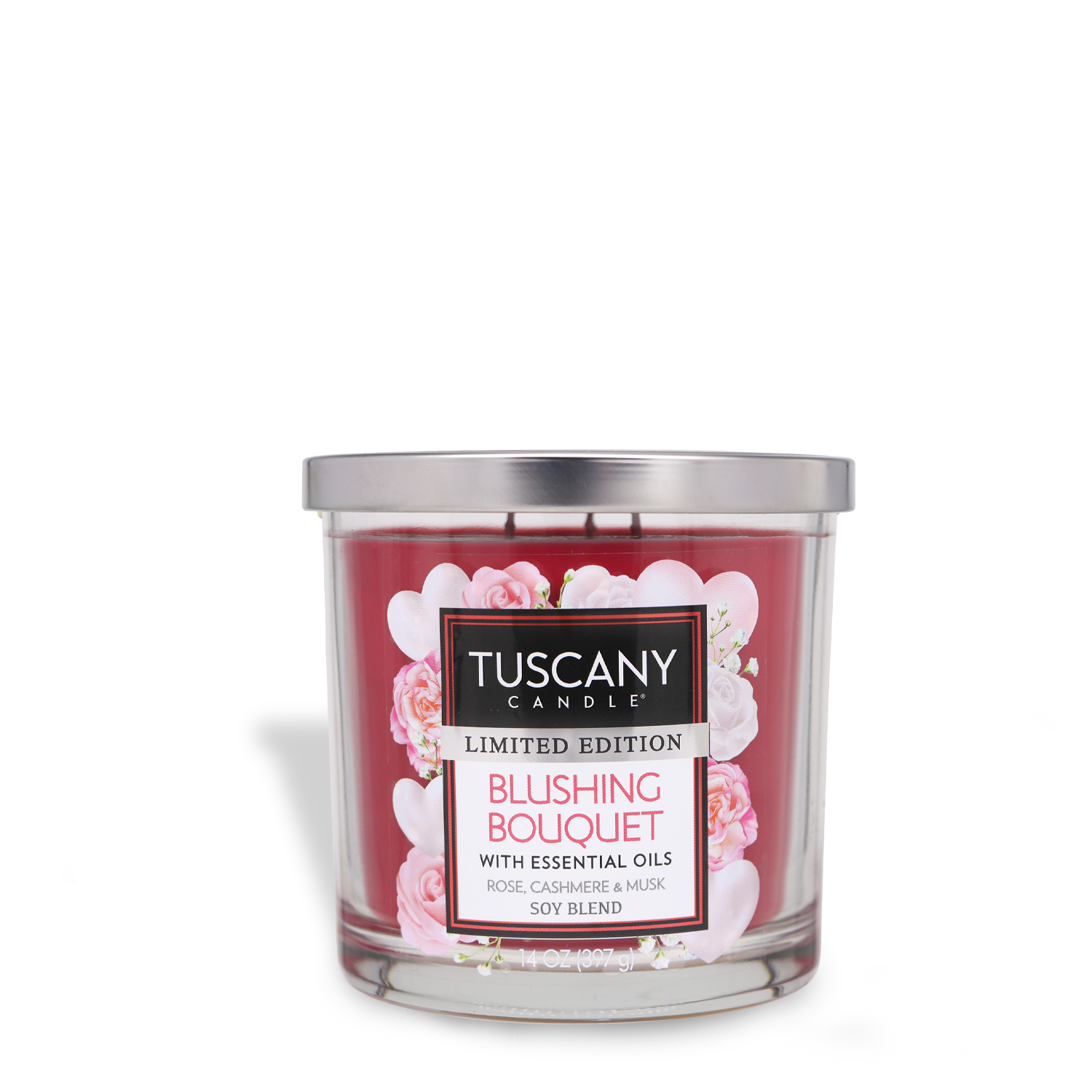 Renowned for its floral aesthetics, the Blushing Bouquet: Rose Scented Valentine’s Day Candle (14 oz) by Tuscany Candle® SEASONAL makes an ideal addition to Valentine’s décor. This limited edition soy blend candle is enriched with essential oils, featuring romantic notes of rose, cashmere, and musk—perfect for elevating any romantic setting.