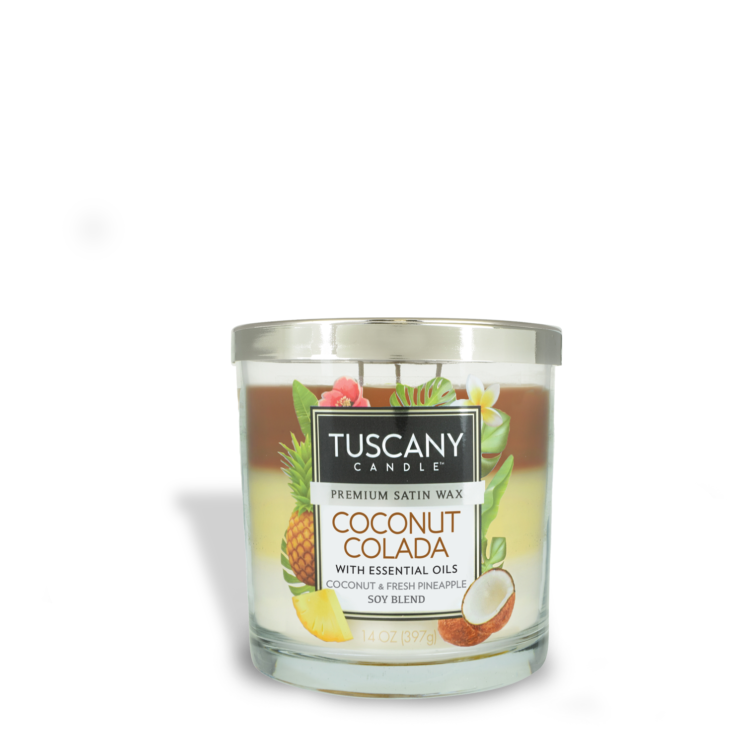 Experience the ultimate tropical getaway with our Tuscany Candle Coconut Colada Long-Lasting Scented Jar Candle (14 oz). Immerse yourself in the alluring scent of coconut colada, transporting you to a blissful paradise.