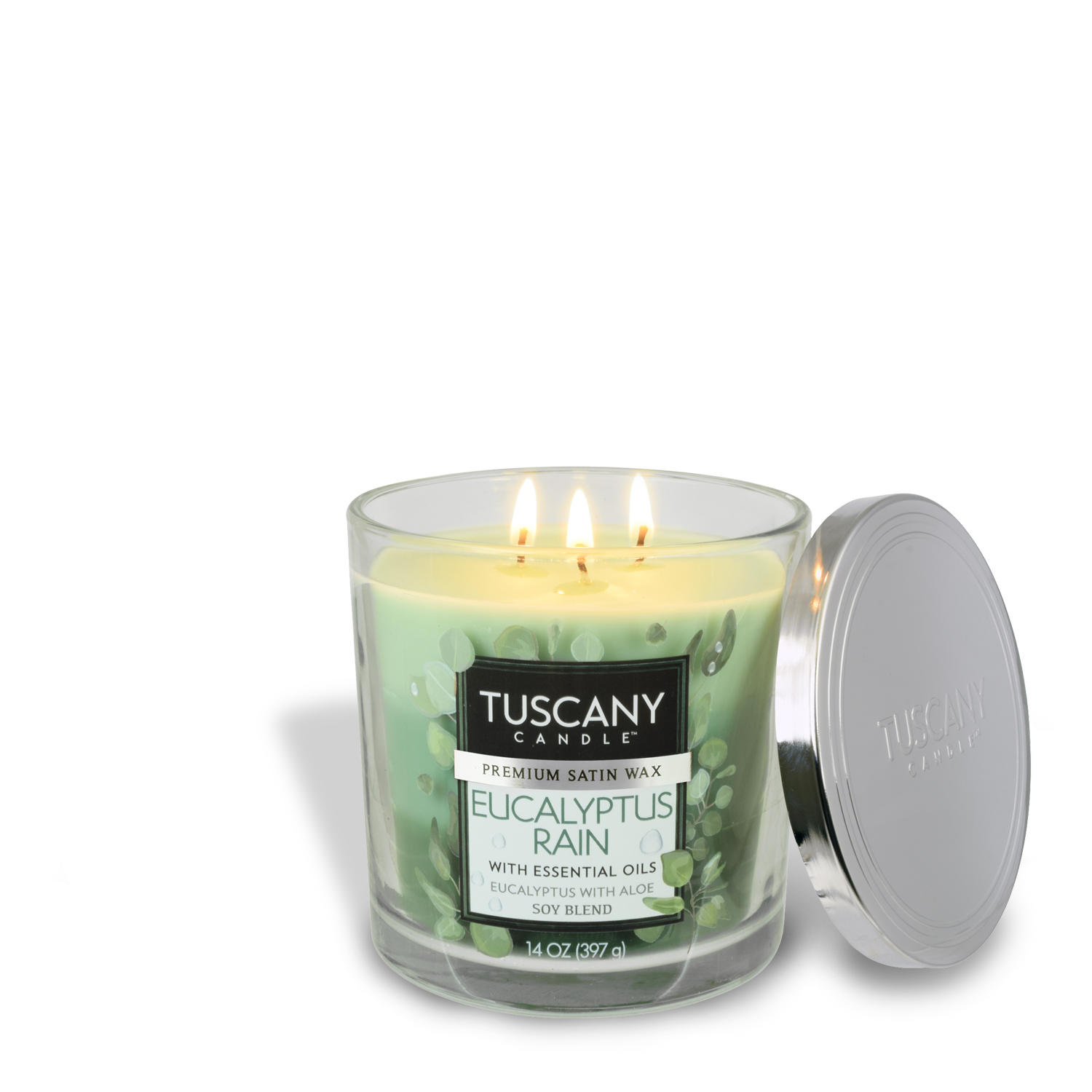 Experience relaxation in Tuscany with the soothing scent of Eucalyptus Rain Long-Lasting Scented Jar Candle (14 oz) by Tuscany Candle® EVD. Transport yourself to the beautiful landscapes of Tuscany and unwind in the calming ambiance created.