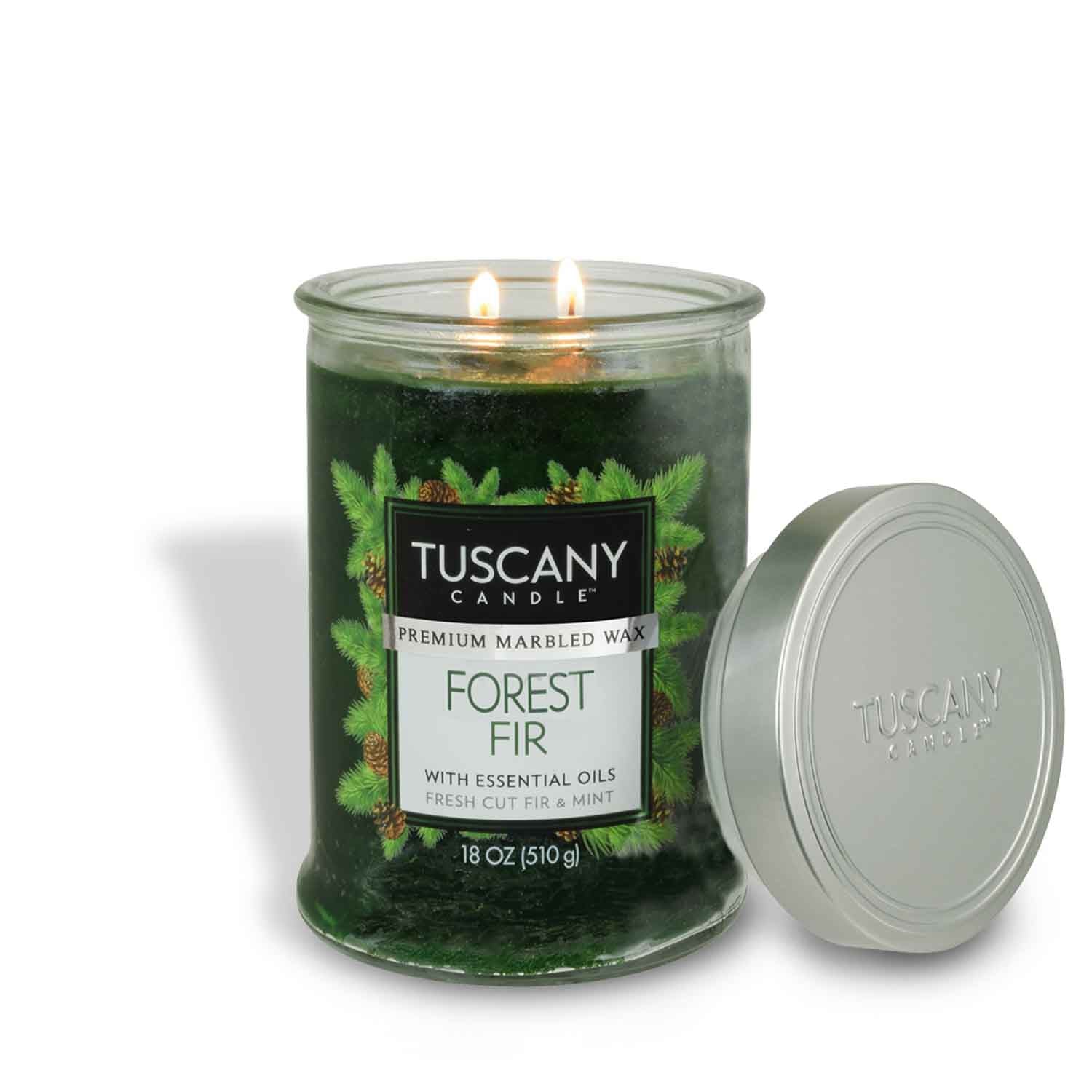 With its pine and mint notes, Forest Fir is one of Tuscany Candle's most popular scented candles