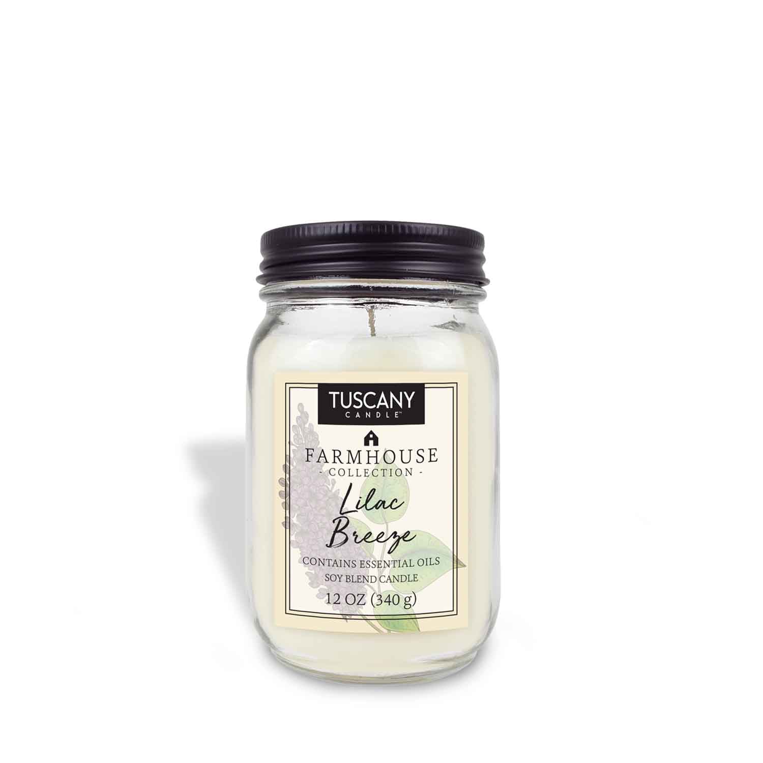 Mainstays Lilac Breeze Scented Glass Jar Candles - 20 Oz (2-Pack), Single Wick