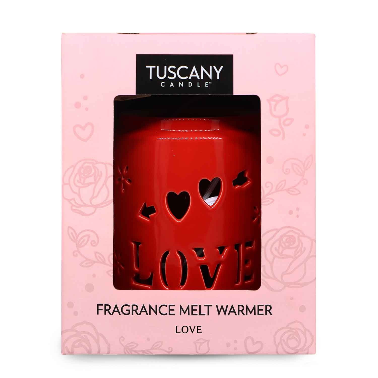 The Love Wax Melt Warmer by Tuscany Candle® SEASONAL is perfect for creating a cozy ambiance in your home. With the ability to melt wax melts, this warmer fills the air with delightful fragrances from Tusc.
