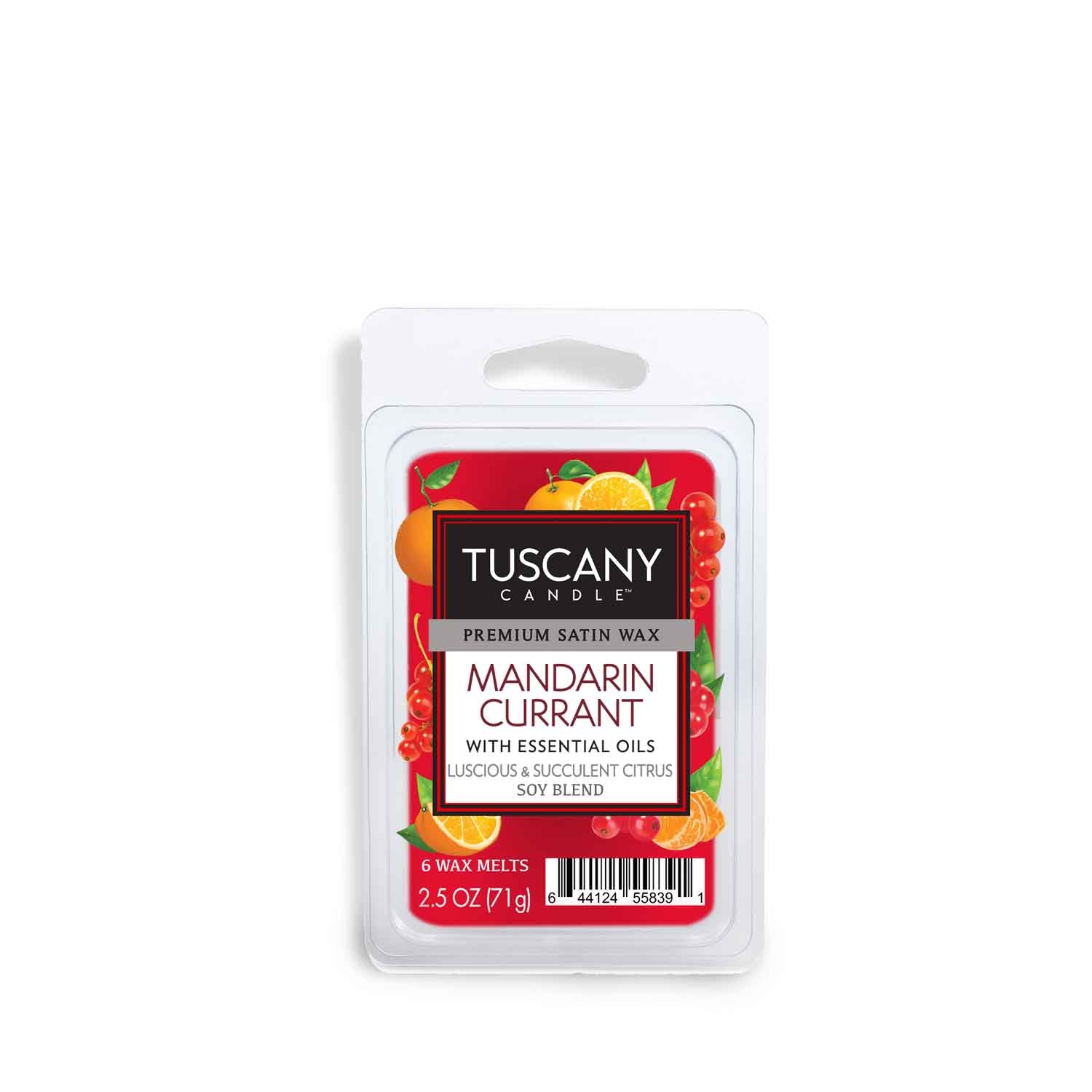 Tuscany Candle's Mandarin Currant Scented Wax Melt (2.5 oz) offers the perfect combination of fragrance and tranquility. Enjoy the luxurious scent of this claret Tuscany candle, melting away stress and filling your space with an enchanting aroma.