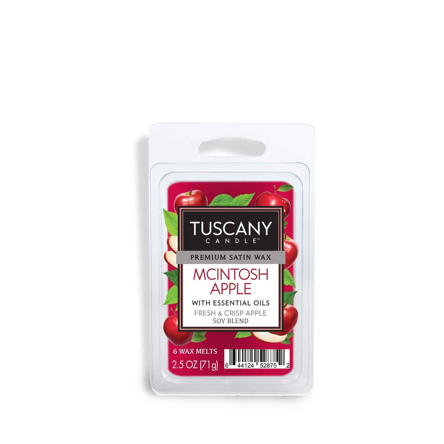 McIntosh Apple scented wax melt (2.5 oz) - Tuscany Candle fragranced tart bars.