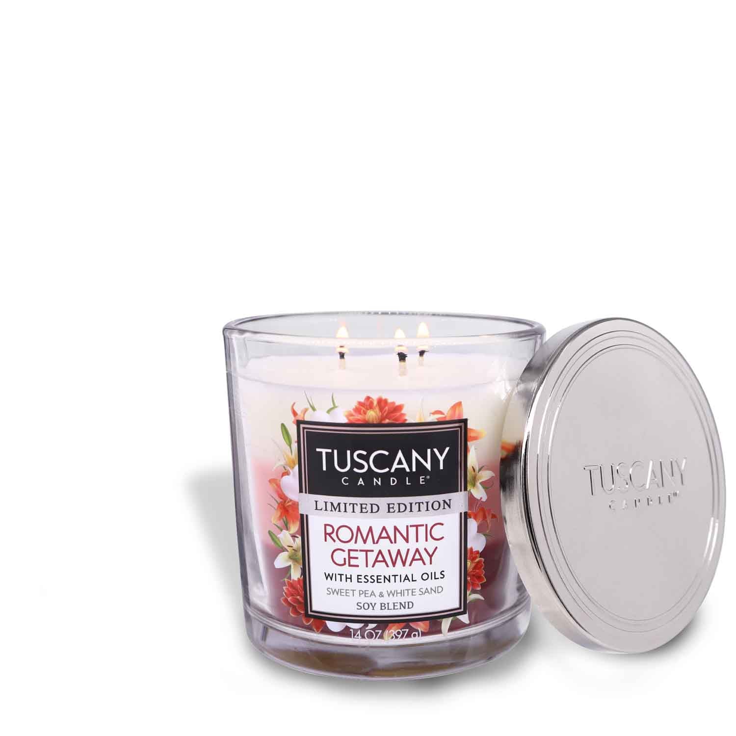 A Romantic Getaway Long-Lasting Scented Jar Candle (14 oz) by Tuscany Candle® SEASONAL.