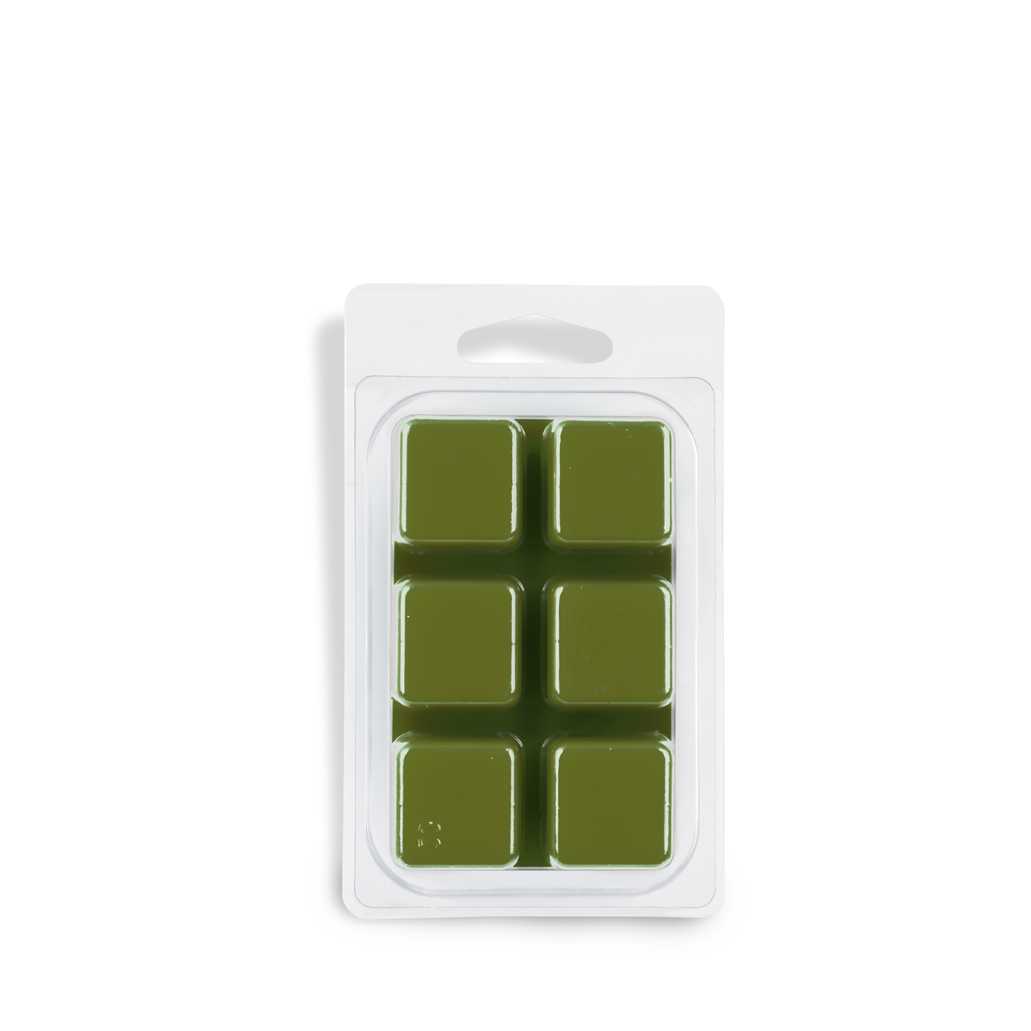 The Tuscany Candle® SEASONAL Wildwood Oasis: Amber Woods & Patchouli Scented Fall Wax Melt (2.5 oz) features six green melts in a clear plastic clamshell, arranged in two rows of three, shown on a white background.