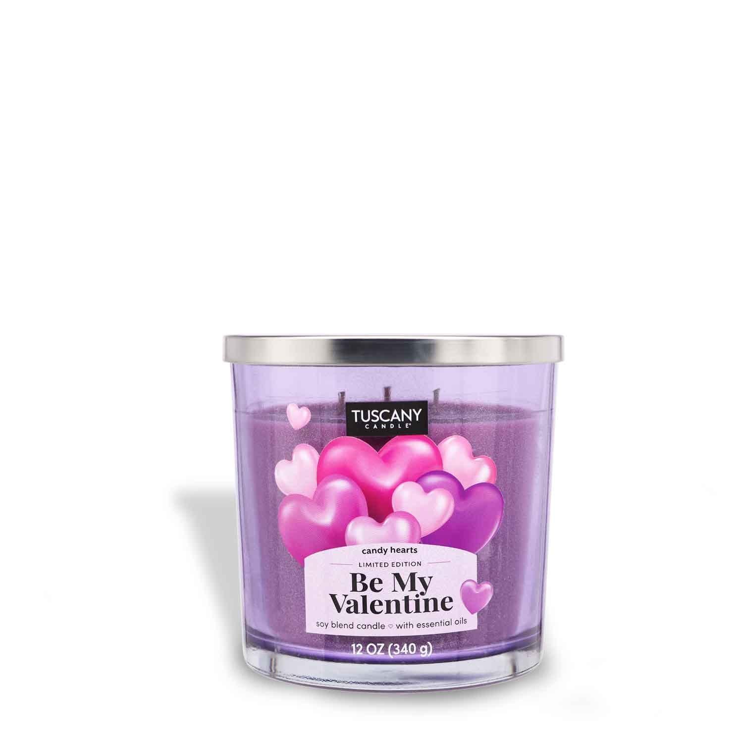 Indulge in the sugary delight of my Be My Valentine Scented Jar Candle (12 oz) from the Tuscany Candle®.