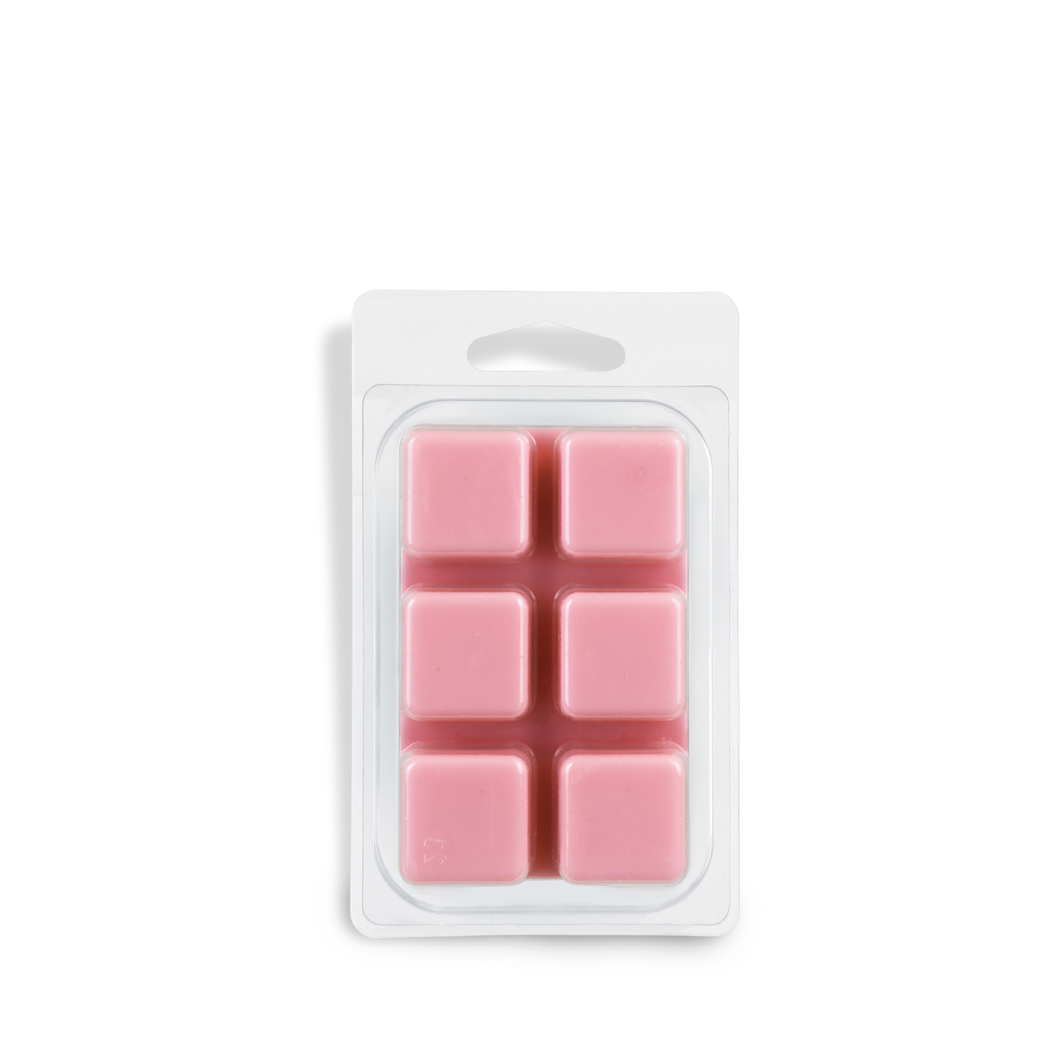 A clamshell packaging contains six romantic wax melt cubes in a delightful blackberry scent, designed to add a touch of love this Valentine's Day with the Hugs & Kisses wax melts by Tuscany Candle® SEASONAL.