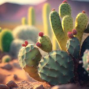 A photo of prickly pear cactus, one of the fragrances included in Tuscany Candle's "Desert Detox" scented candle