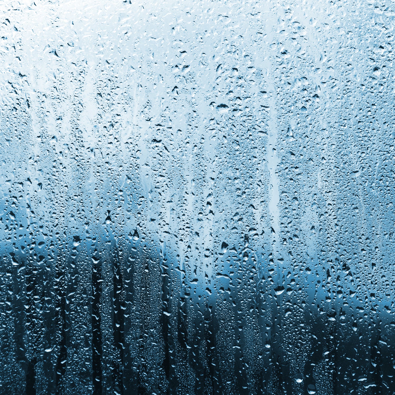 Rainfall on a window, one of the fragrance notes for Eucalyptus Aloe, an odor-controlling candle from Tuscany Candle's Serene Clean® collection of scented candles